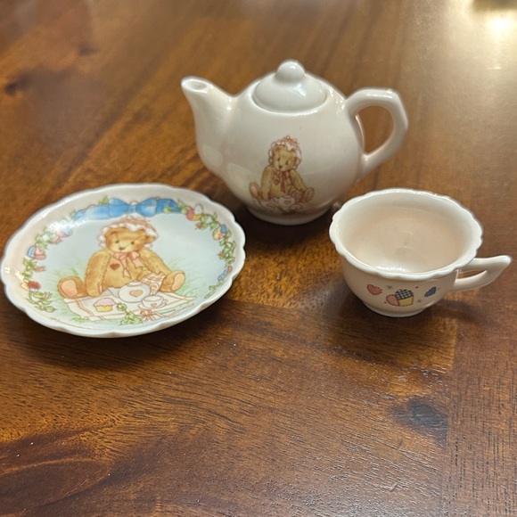 Cherished Teddies Other - Vintage Cherished Teddies Tea Set with Plate
